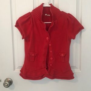Cropped Button Down Sweater